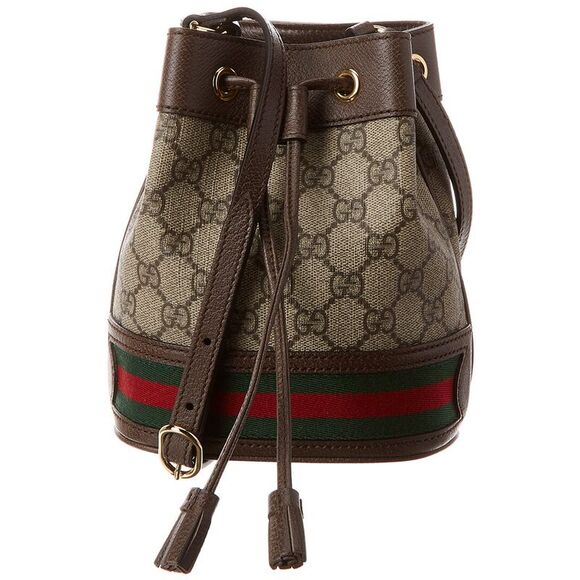 Gucci Handbags - Gucci Ophidia Mini Gg Supreme Canvas & Leather Bucket Bag, Brown